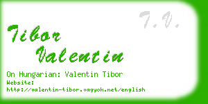 tibor valentin business card